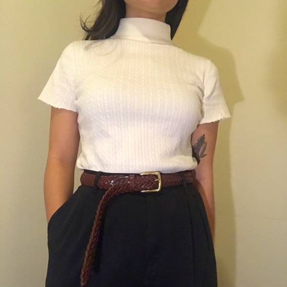 Vintage Tops - 90s vintage turtle neck knit top